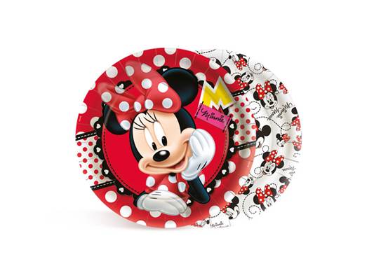 Prato 18cm Minnie Mouse Red (ref.95) - (8 unid.) - Regina 